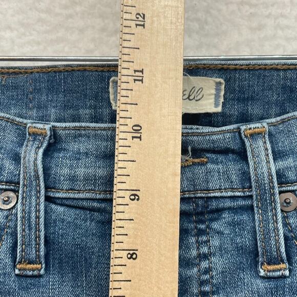 Madewell Jeans Womens 26 Blue Stovepipe Straight Distressed Mid Rise Stretch - Picture 11 of 13